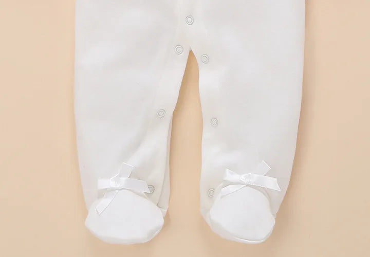 Floral Princess Baby Jumpsuit With Footies Outfit