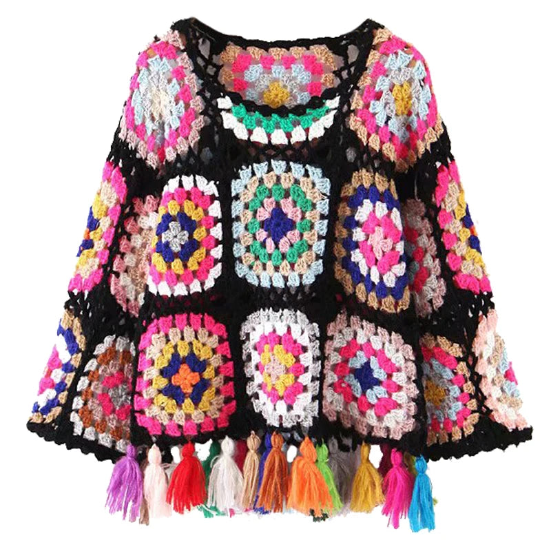 Hand Made Knitted Tassels Sweaters