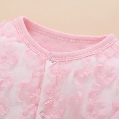 Floral Princess Baby Jumpsuit With Footies Outfit