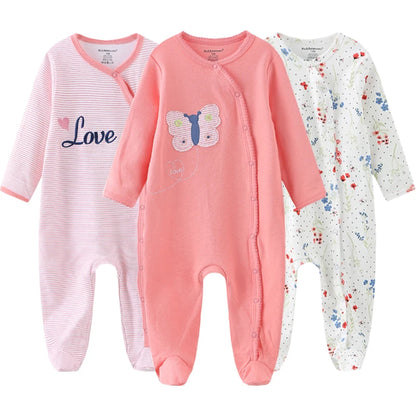 3 Pieces Long Sleeve Infant Baby JumpSuit