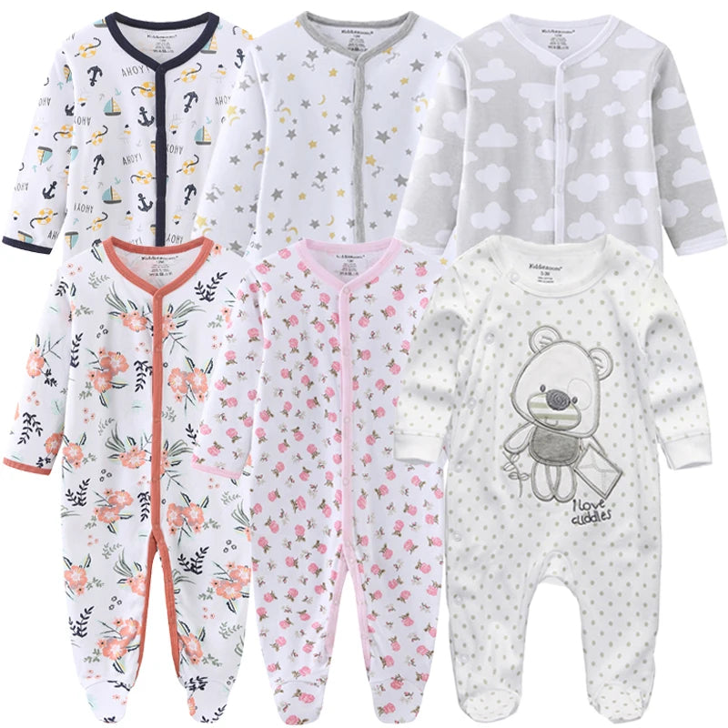 3 Pieces Long Sleeve Infant Baby JumpSuit