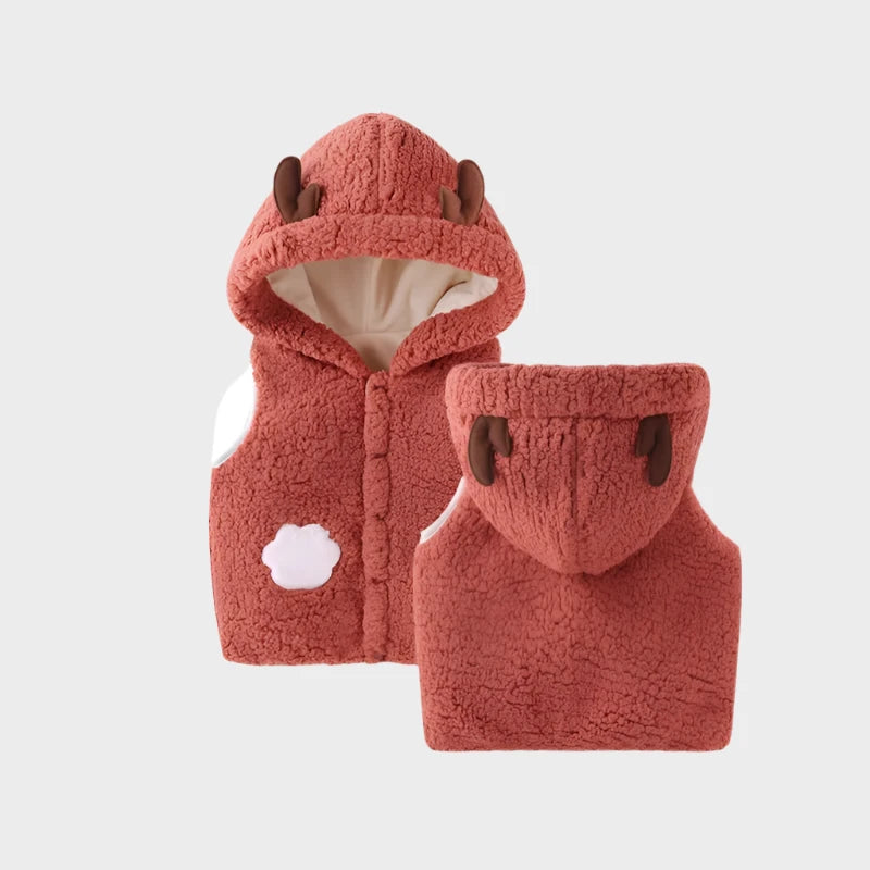 Cartoon Coats Vest with Hoodies