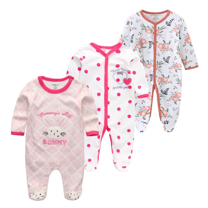 3 Pieces Long Sleeve Infant Baby JumpSuit