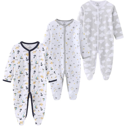 3 Pieces Long Sleeve Infant Baby JumpSuit