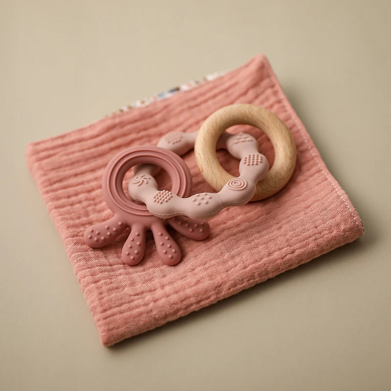 Bracelet pendentif anneau de dentition en silicone pour bébé