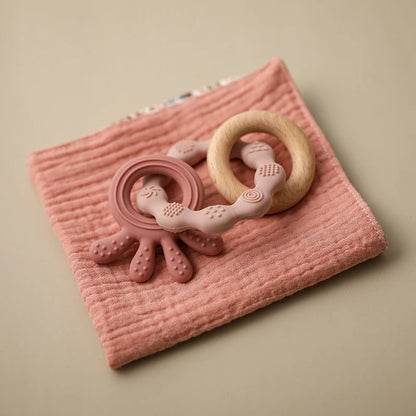 Bracelet pendentif anneau de dentition en silicone pour bébé