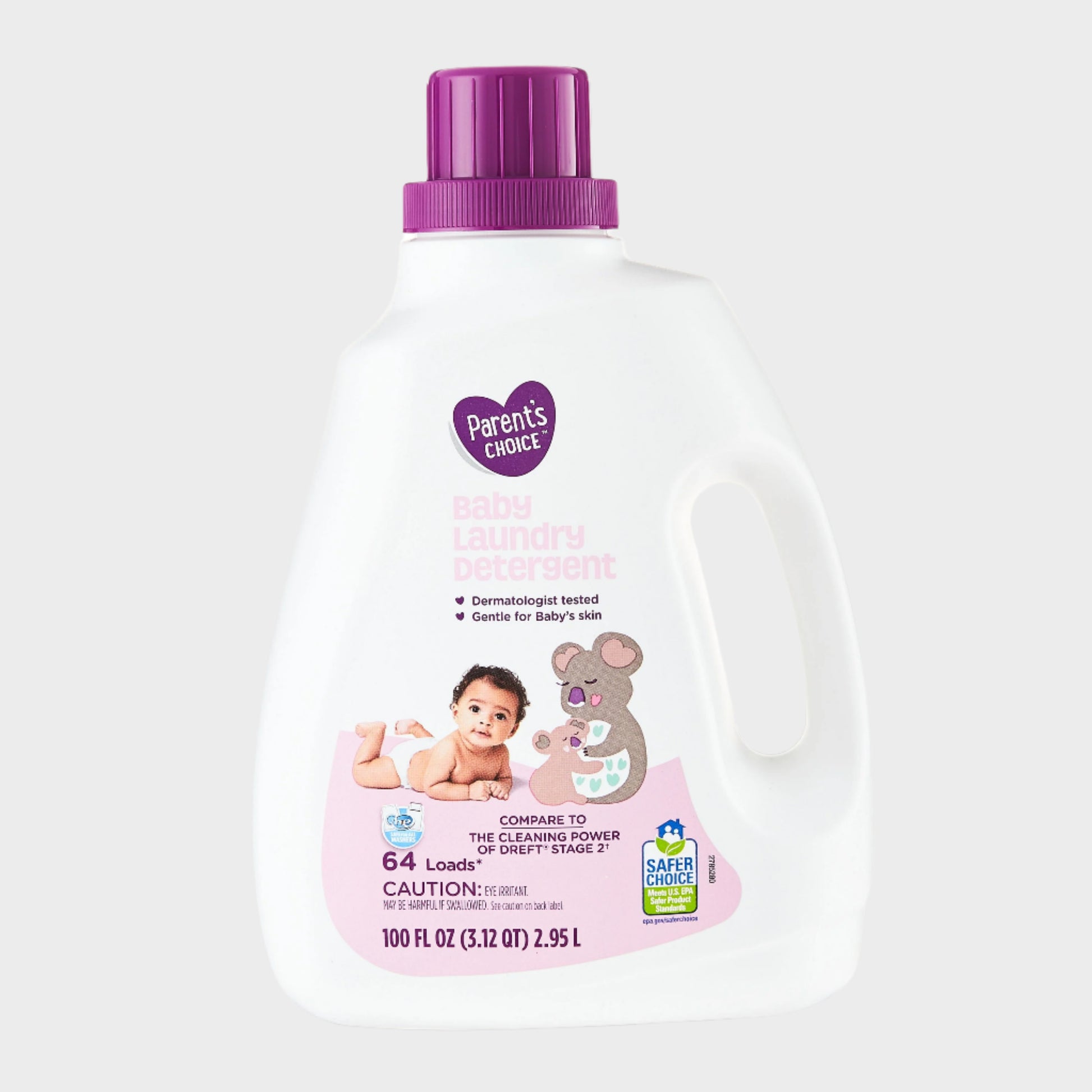 Baby Liquid Laundry Detergent, 100 Fl Oz, 64 Loads