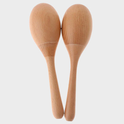 2 Pieces Wooden Hammer Maraca Shaker