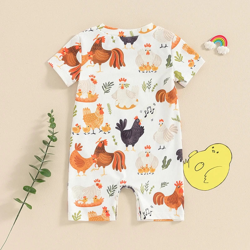 Floral & Fauna Farm Romper