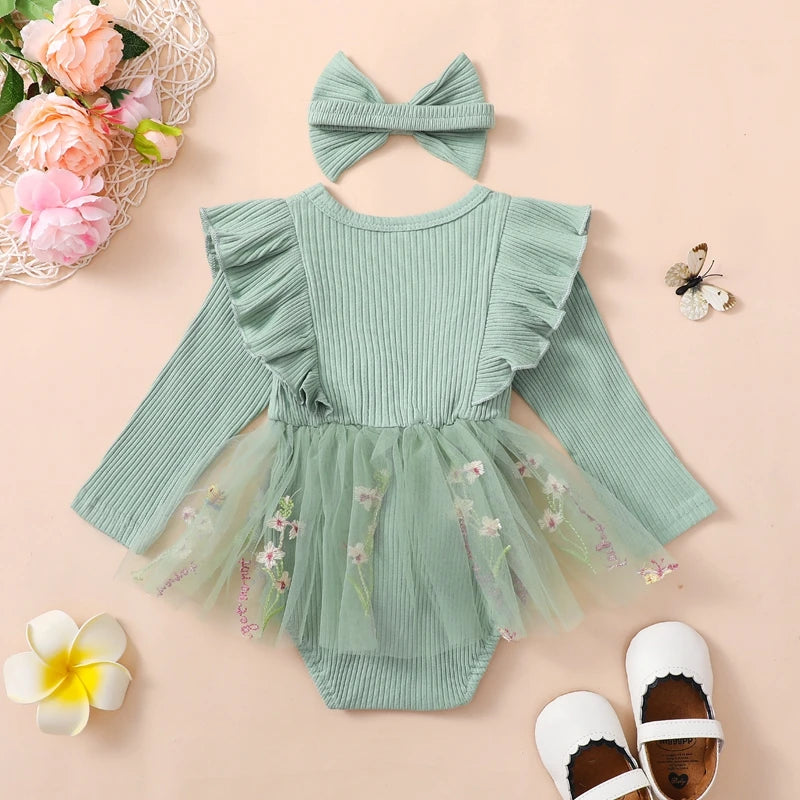 Floral Dress with Headband Set