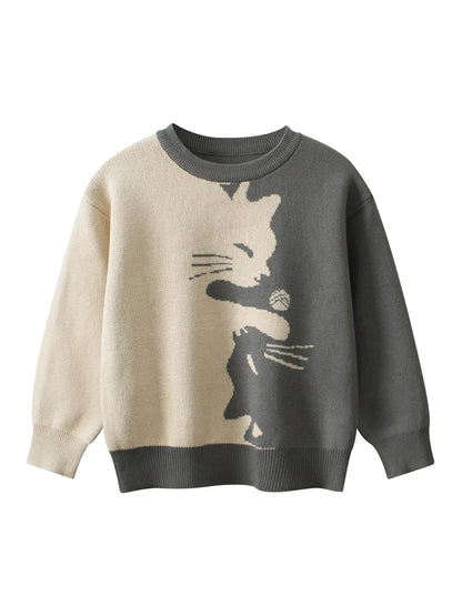 Cartoon Cat Designed Sweaters
