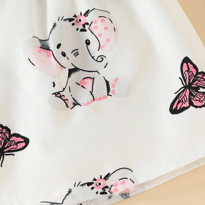 Cartoon Elephant Bodysuit with Romper