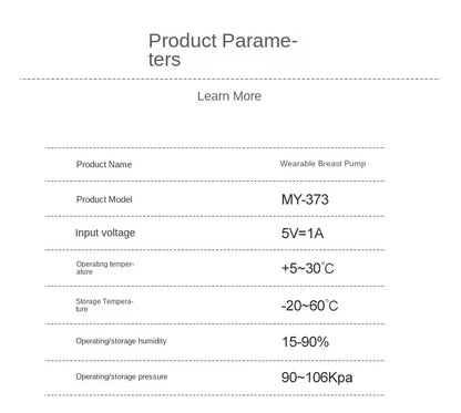 Tire-lait mains libres – Tire-lait électrique portable et portable