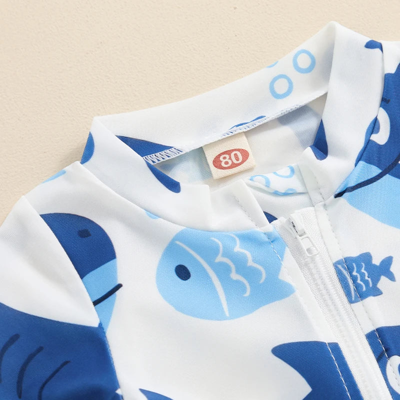 Fauna Rash Guard Romper Swimwear