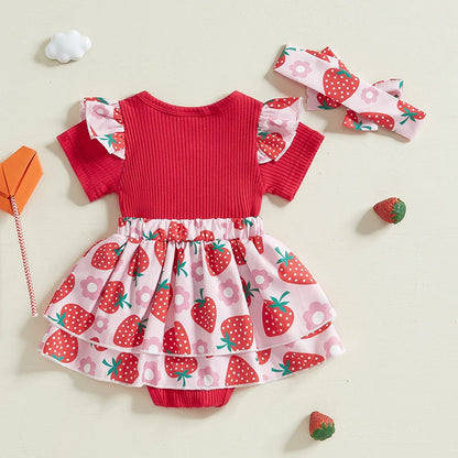 Bear Dress with Bow Headband