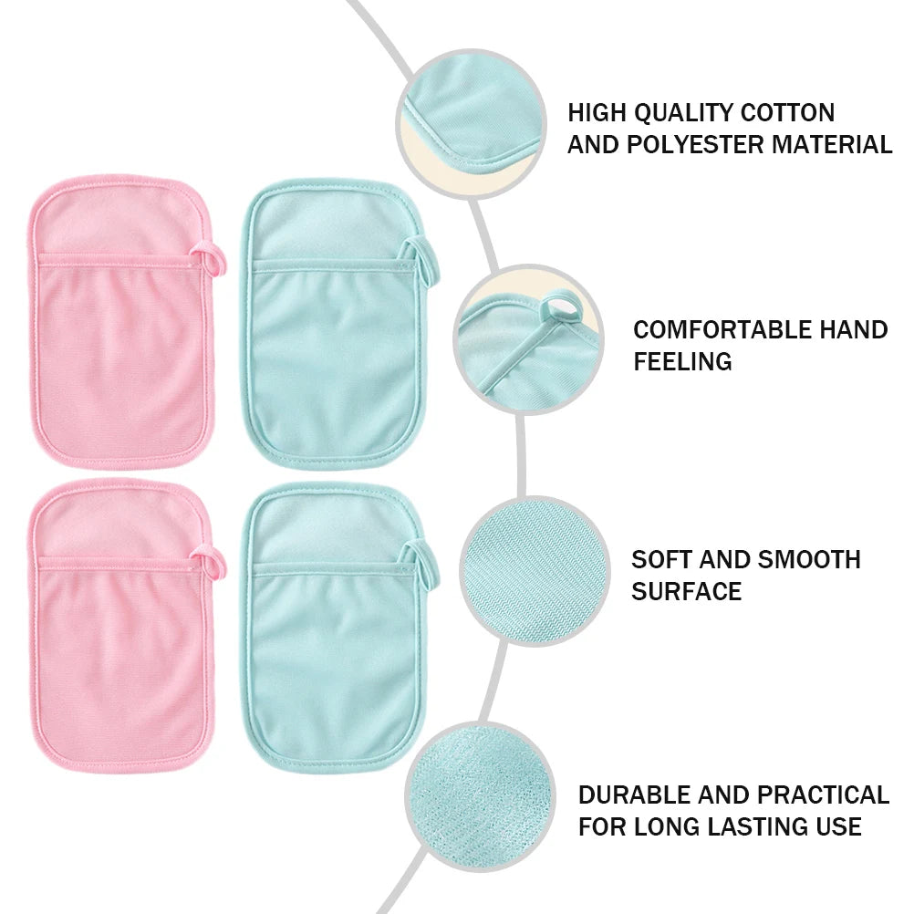 4 Pieces Washcloth Gloves