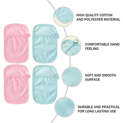4 Pieces Washcloth Gloves