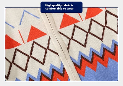 Workmanship™ Geometric Stripe Long Sleeve Sweater with Zipper