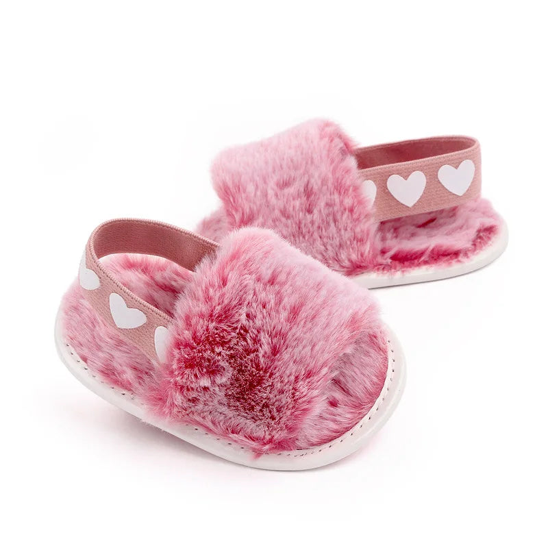 Faux Fur Newborn Shoe