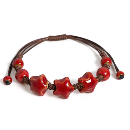 Glazed Ceramic Star Bracelet