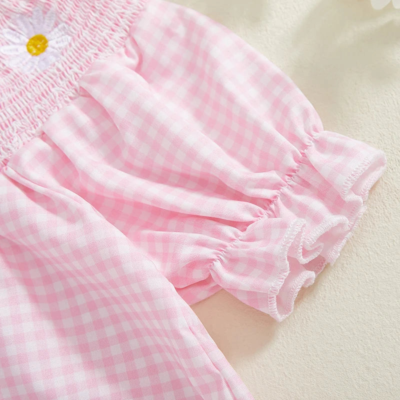 Plaid Embroidered Bodysuit