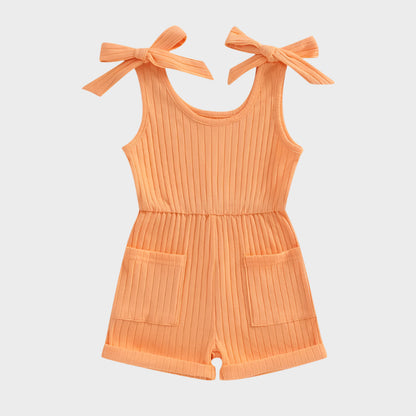 Sleeveless Ribbed Romper