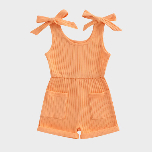 Combinaison côtelée sans manches 