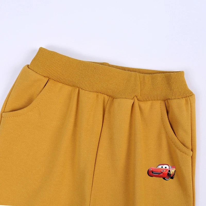 3 Piece Cartoon Cars Knitted Tracksuit