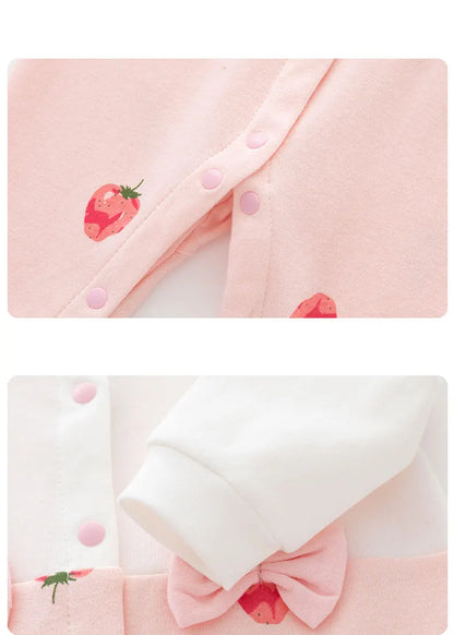 Single Breasted Straw Berry Jumpsuit