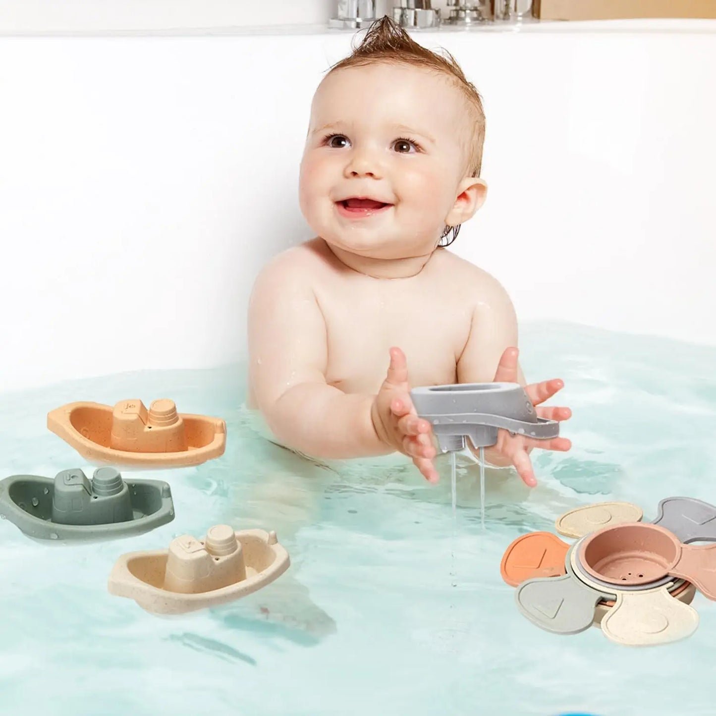 Stackable Bath Boats Toy