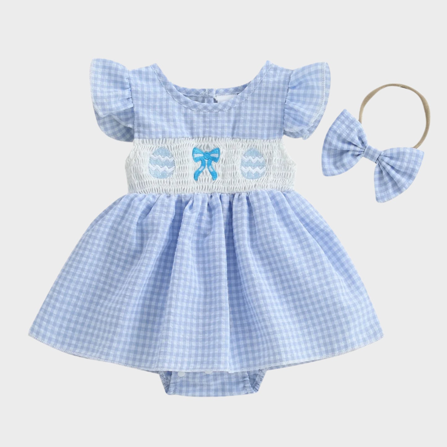 Easter Romper Embroidered Dress