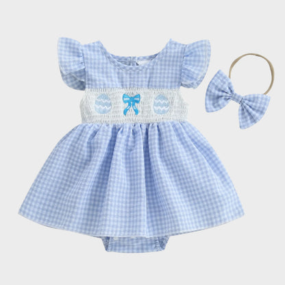 Easter Romper Embroidered Dress