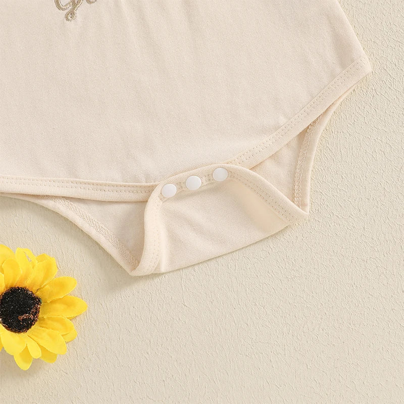 Embroidery Short Sleeve Bodysuit