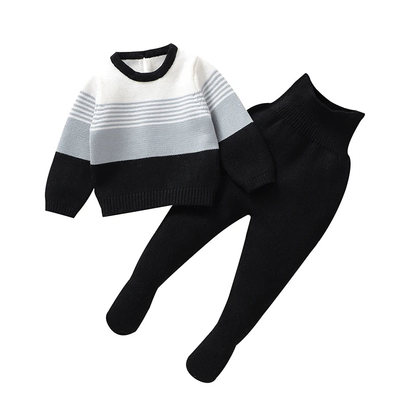 2 Pieces Autumn Knitted Suit