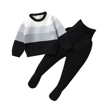 2 Pieces Autumn Knitted Suit