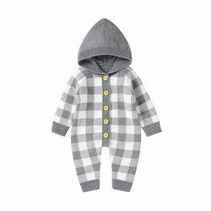 Checkered Hooded Onesie