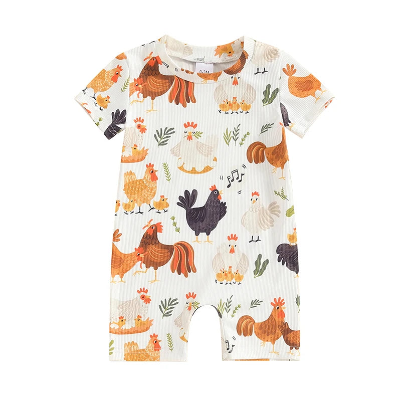 Floral & Fauna Farm Romper