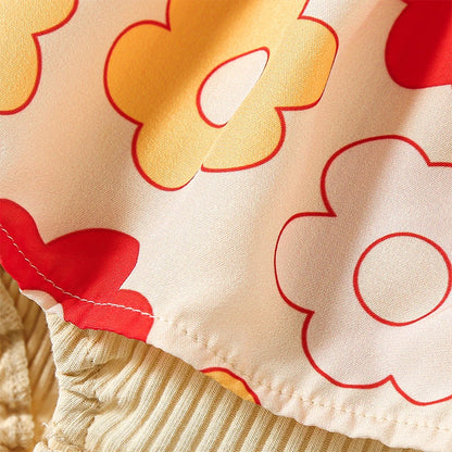 Floral Knit Dress with Bow