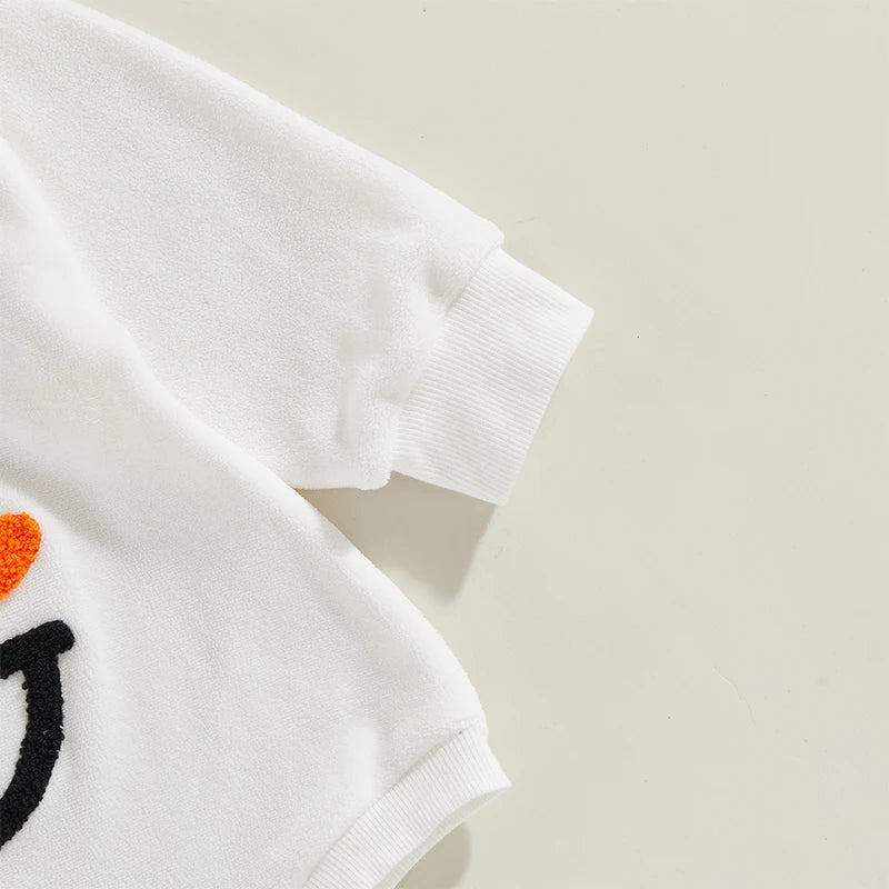 Snowman Embroidered Long Sleeve Bodysuits