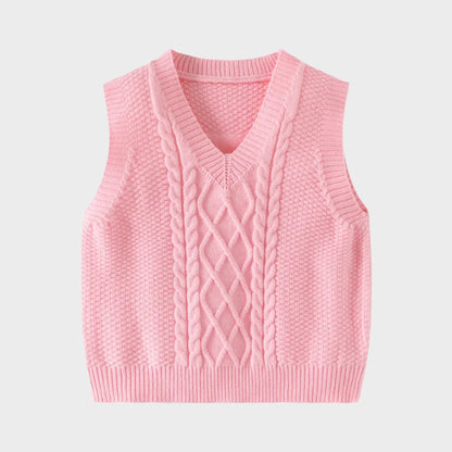 Gilet en tricot à col en V slim