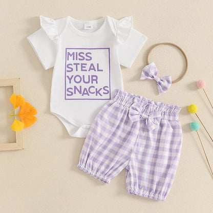 3 Piece Plaid Summer Outfit