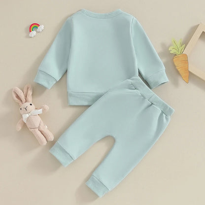 2 Piece Bunny Embroidered Outfit