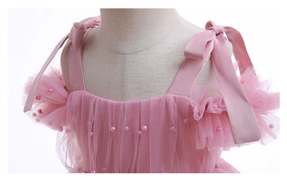 Mesh Bow Sling Baby Dress