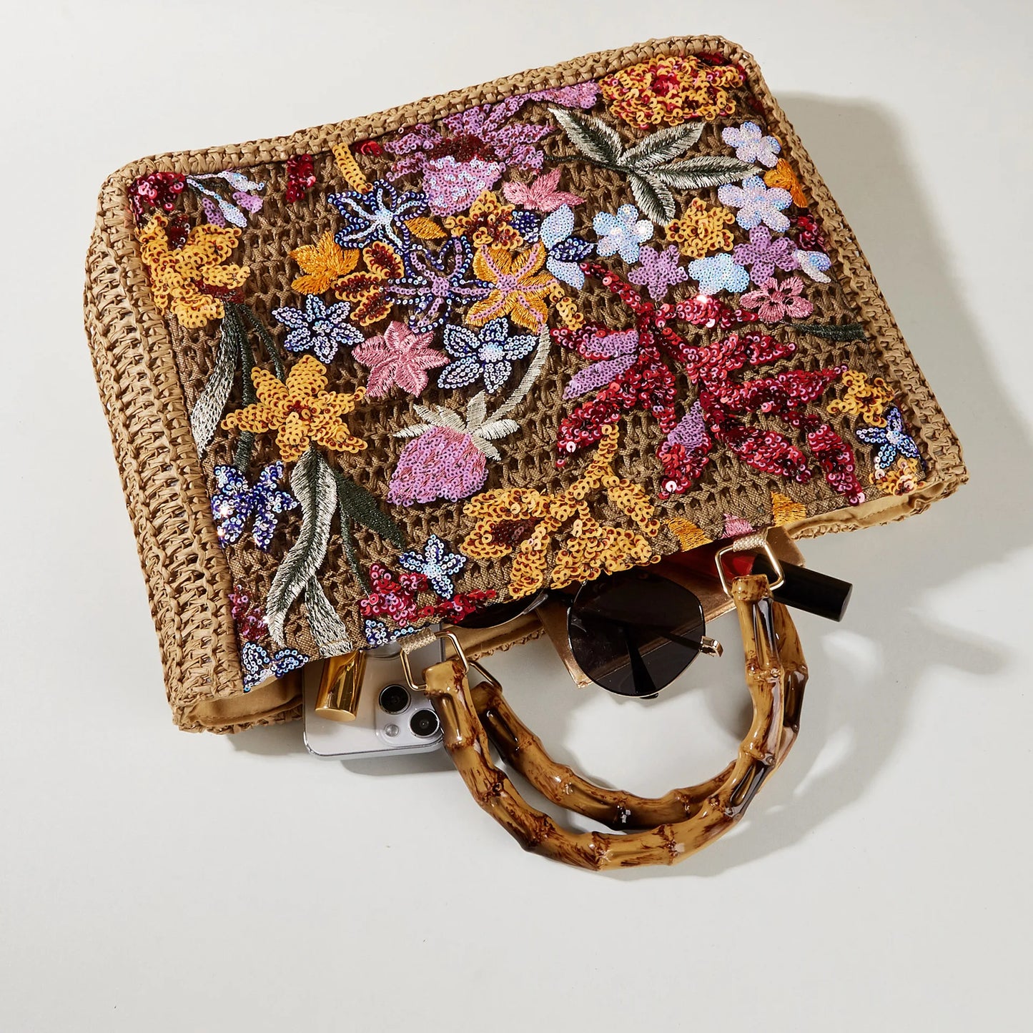 Woven Basket Handbag