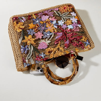 Woven Basket Handbag