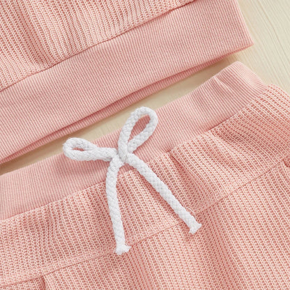 2 Piece Set Embroidery Bow Hoodie with Sweatpants