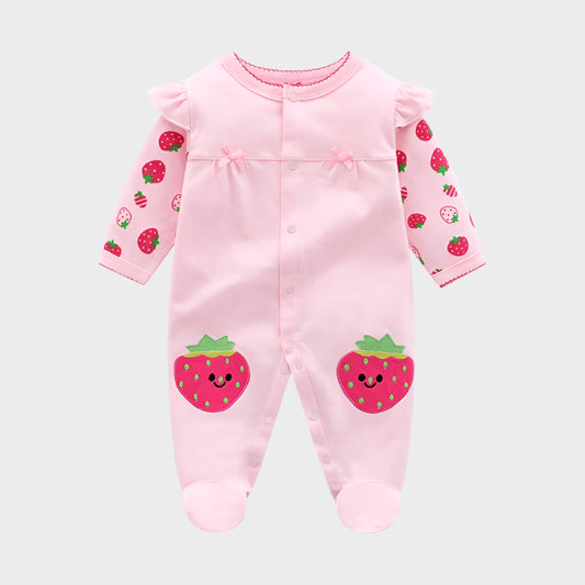 Strawberry Long-Sleeved Jumpsuit