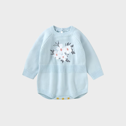 Snowflakes Embroidered Floral Bodysuit