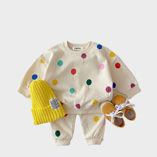 3 Piece Polka Dots Autumn Suit