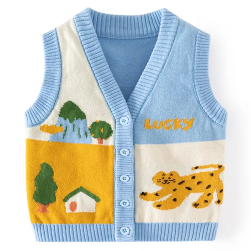 Autumn Cartoon Colorful Vest